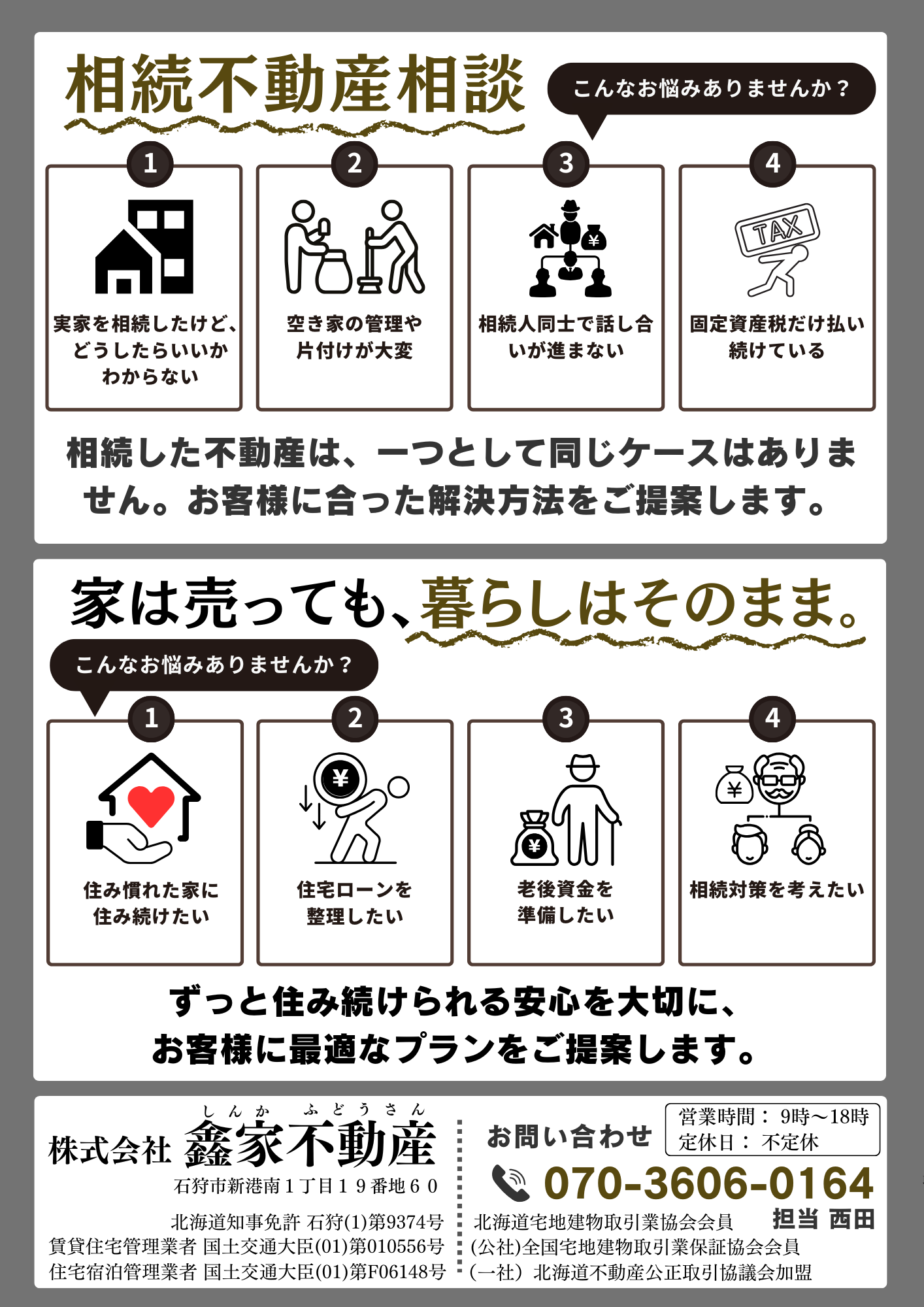 新聞折込チラシ 裏面